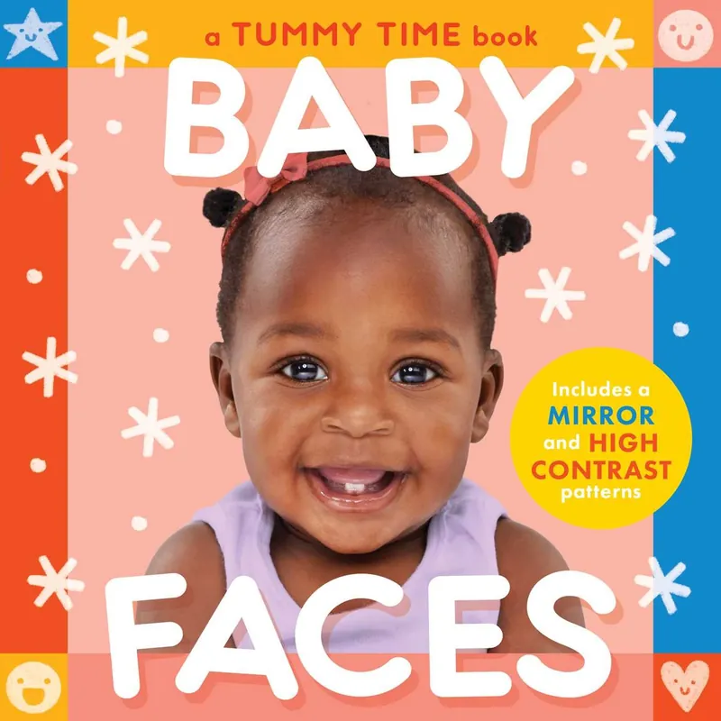 Baby Faces (A Tummy Time, High Contrast, Accordian Board Book with Mirror for infants) Secure Checkout