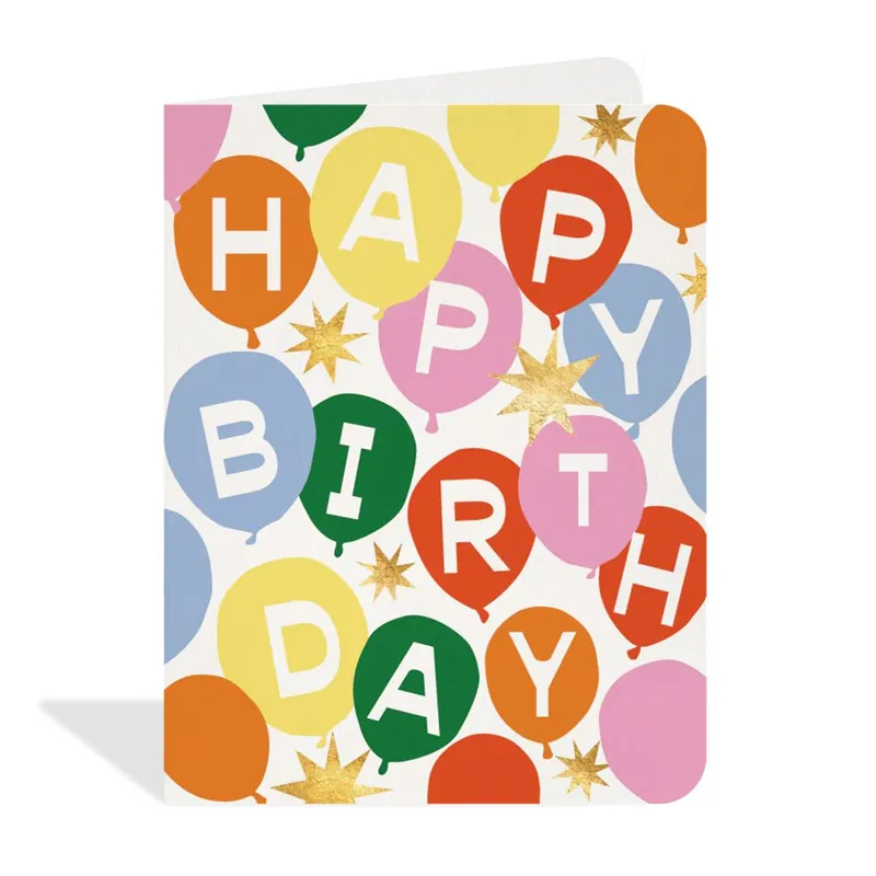 Balloon Party Birthday Card Premium