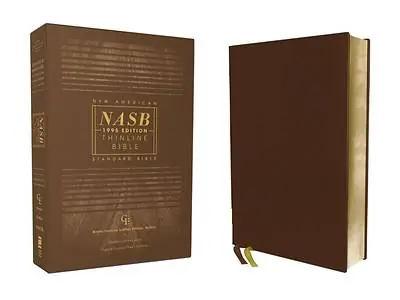 Money Back Guarantee Nasb, Thinline Bible, Genuine Leather, Buffalo, Brown, Red Letter Edition, 1995 Text, Comfort Print