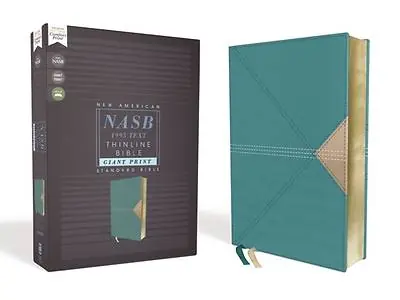 Nasb, Thinline Bible, Giant Print, Leathersoft, Teal, Red Letter Edition, 1995 Text, Comfort Print Wholesale