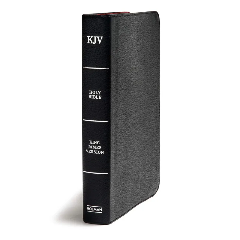 Time-Limited KJV GIANT PRINT REF BIBLE BLACK GENUINE LEATHER