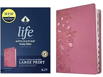 Discount KJV Life Application Study Bible, Third Edition, LP Leatherlike, Peony Pink, IDX