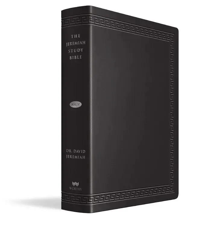 Crafted NKJV JEREMIAH STUDY BIBLE LG PRINT BLACK LEATHERLIKE IDX