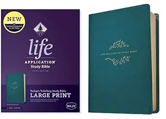NKJV LP Life Application Study Bible Leatherlike Teal Blue 3rd Edition While Supplies Last