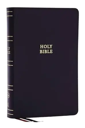 NKJV Single-Column Ref Bible, Black Bonded Lthr Comfort Print Mega Sale