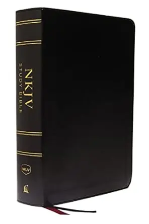 NKJV Study Bible Black LeatherSoft Sale
