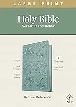Free Shipping NLT Filament Large Print Thinline Reference Bible - Floral Teal