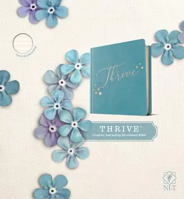 NLT THRIVE Creative Journaling Devotional Bible Teal w/Rose Gold Buy Today