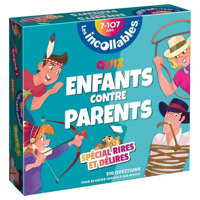 Boite Quiz Incollables Enfants Contre Parents Spécial Rires et Délires Affordable
