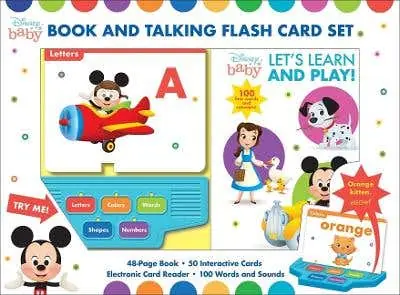 Disney Baby: Let's Learn And Play! Book And Talking Flash Card Sound Book Set Premium