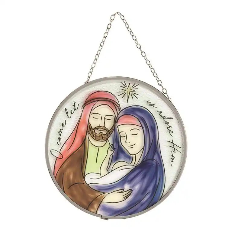 SUNCATCHER HOLY FAMILY w/SUCTION CUP Super Sale