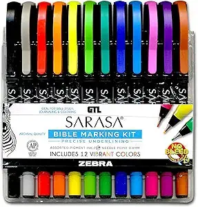 Zebra Sarasa Bible Marking Kit 12pc Bargain